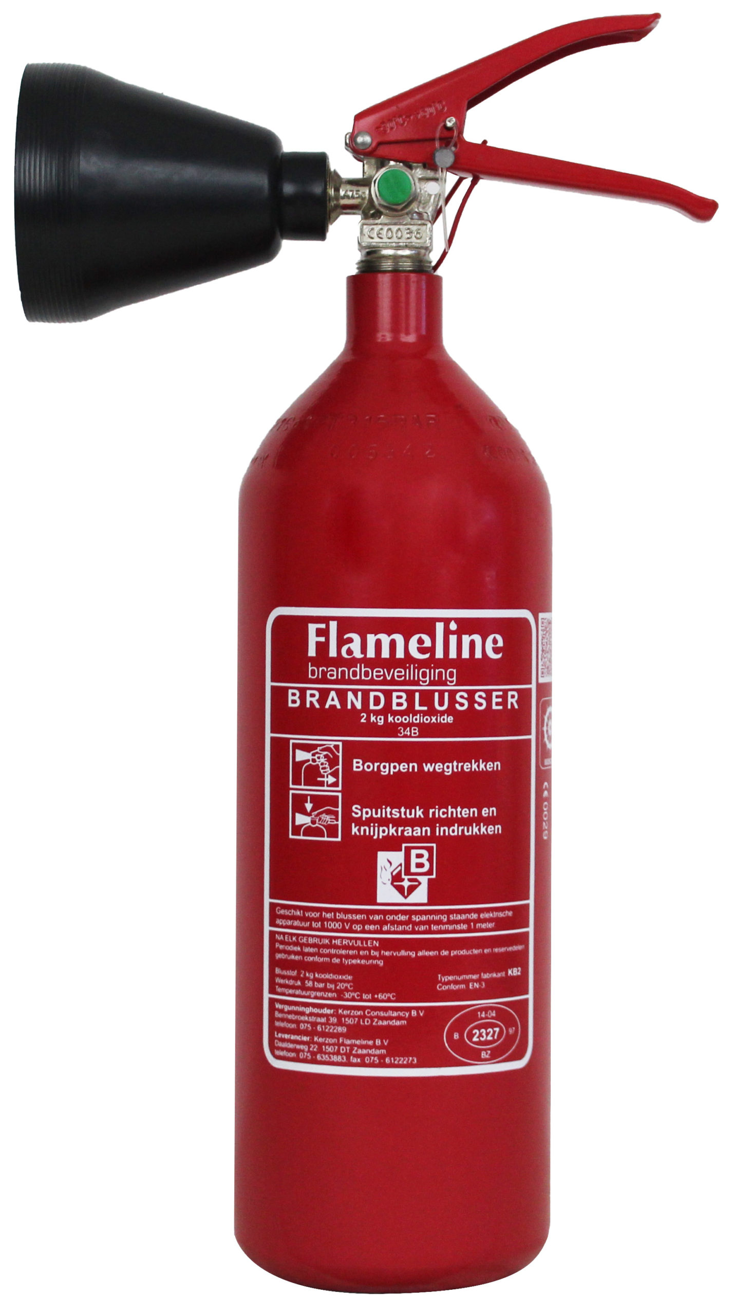 Flameline KB2 CO2 2KG Blustoestel