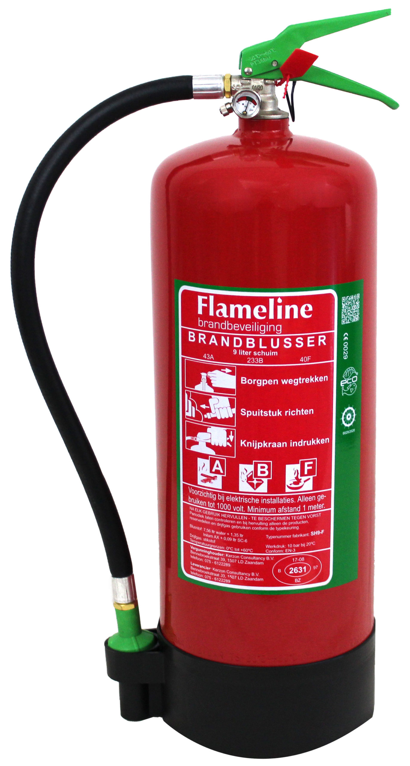 Flameline SH9F schuimblusser 9 liter ABF